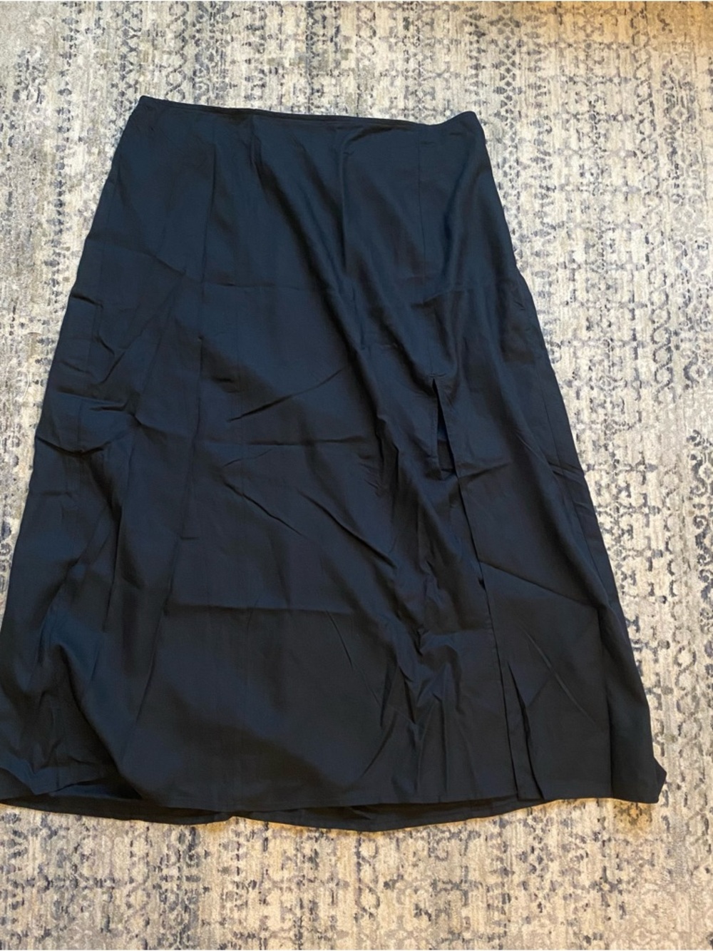 Abercrombie & Fitch Black Midi A-Line Skirt